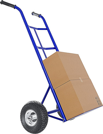 Carrello porta pacchi in metallo verniciato colore blu, portata massima 80 kg