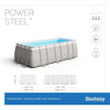 Piscina fuori terra rettangolare 412x201x122 cm Bestway per esterno completa di pompa di filtraggio scaletta dispenser
