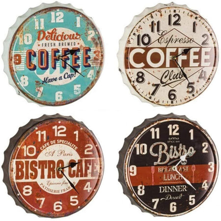Orologio da parete a forma di tappo "Hot Drink" per bar, pub e ristoranti idea regalo ø 33 cm
