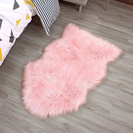 Tappeto natalizio peloso effetto pelliccia, Decorazione natalizia per tavoli e sedie 50 x 90 cm