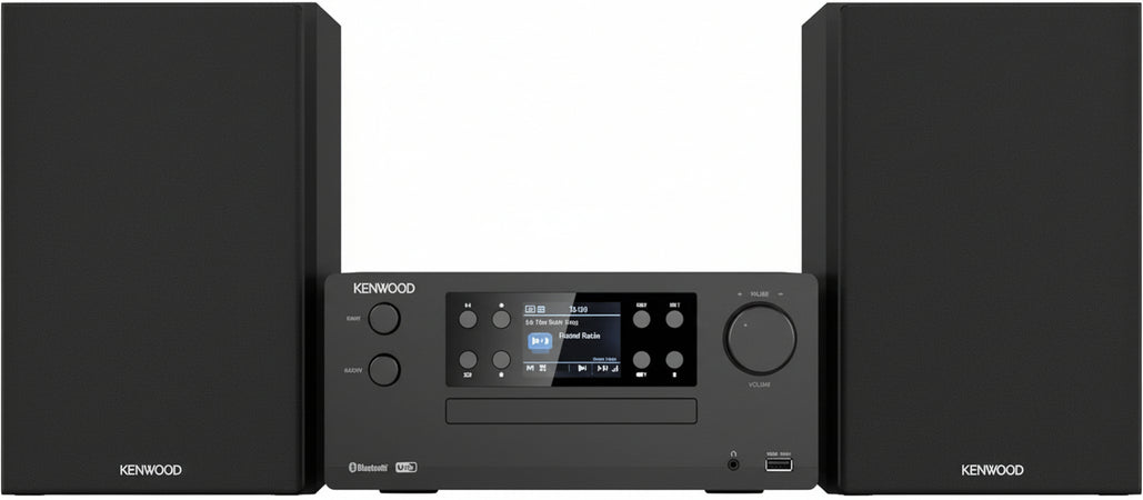 KENWOOD M-925DAB-B Micro Hi-Fi System with DAB+, CD, USB, Bluetooth, 2 x 50 Watt RMS and TFT Display, Midnight Black
