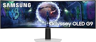 Samsung 49 Inch Odyssey OLED G9 G93SD, DQHD (5120 x 1440), Gaming Monitor, PC Screen, 240 Hz, OLED Glare Free, 0.03 ms Response Time, Gaming Hub, LS49DG934SUXEN