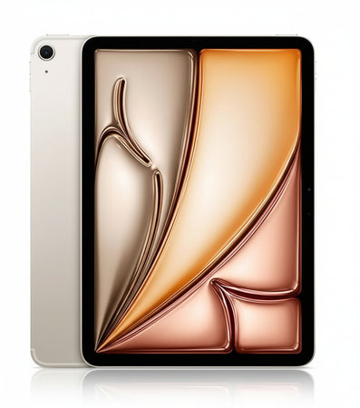 Apple 11" iPad Air (M2): Liquid Retina Display, 512GB, 12MP Landscape Front Camera/12MP Rear Camera, WiFi 6E and 5G Cellular with eSIM, Touch ID, Battery for All Day - Polar Star