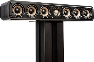 POLK AUDIO Signature Elite ES35 - Altoparlante centrale, sottile, ad alta risoluzione, certificato Hi-Res, Dolby Atmos e DTS: compatibile X (un pezzo) - Nero