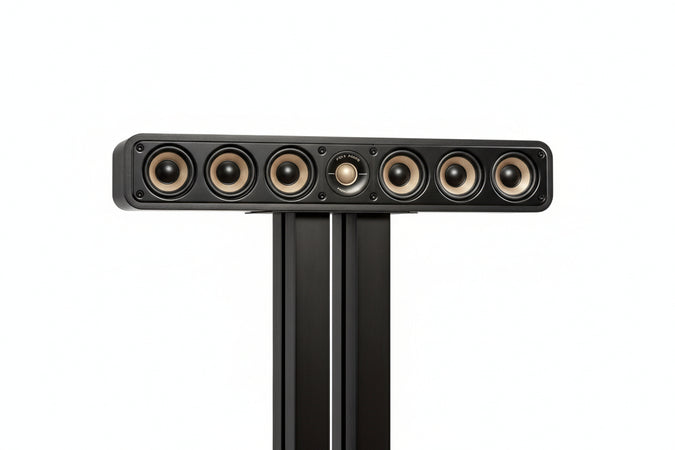 POLK AUDIO Signature Elite ES35 - Altoparlante centrale, sottile, ad alta risoluzione, certificato Hi-Res, Dolby Atmos e DTS: compatibile X (un pezzo) - Nero