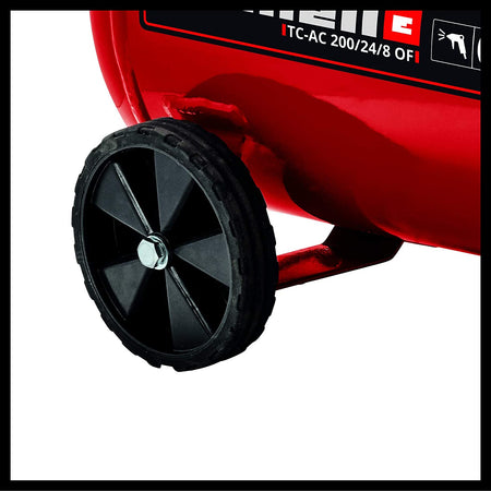 Compressore TC-AC 200/24/8 autolubrificato serbatoio da 24 litri fino ad 8 bar con valvola di sicurezza