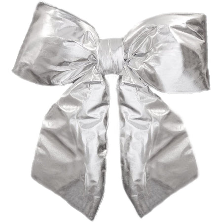 Fiocco Argento imbottito decorazione natalizia per albero e ghirlanda dietro porta 30 cm