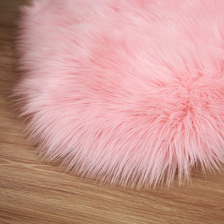 Tappeto natalizio peloso effetto pelliccia, Decorazione natalizia per tavoli e sedie 50 x 90 cm