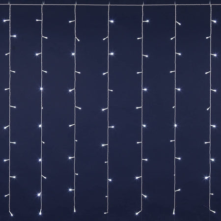 Tenda luminosa cavo Bianco 216 led uso interno ed esterno luce fredda 3,6 x h 120 cm