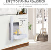 Camino a Bioetanolo da parete Vienna in Acciaio da 3,5 Kw arredamento Moderno