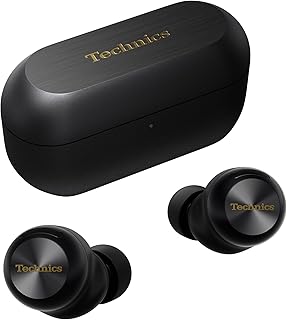 Technics EAH-AZ100E-K Wireless Noise Cancelling Earbuds, 10 mm Magnetic Fluid Driver, Multipoint Bluetooth, Voice Focus AI, Comfortable In-Ear Headphones, Black