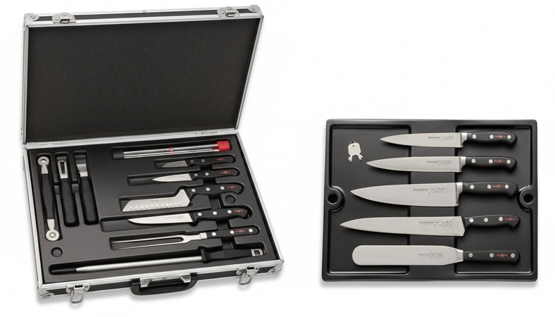 F. DICK Kochkoffer Plaza 17-teilig (Messer-Set mit Koffer, inkl. Kochmesser + Kochwerkzeug/Zubehr, Kchenmesser Serie Premier Plus + Superior, fr Profi- und Hobbykche) 81164000