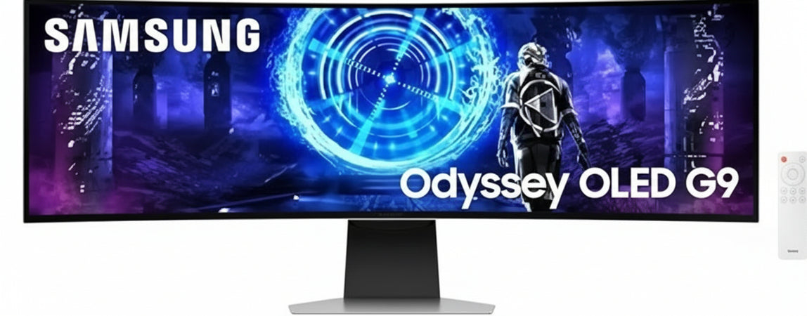 Samsung 49 Inch Odyssey OLED G9 G95SD, DQHD (5120 x 1440), Gaming Monitor, PC Screen, 240 Hz, OLED Glare Free, 0.03 ms Response Time, Gaming Hub, LS49DG954SUXEN