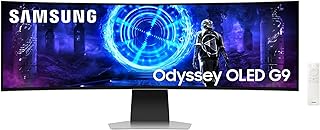 Samsung 49 Inch Odyssey OLED G9 G95SD, DQHD (5120 x 1440), Gaming Monitor, PC Screen, 240 Hz, OLED Glare Free, 0.03 ms Response Time, Gaming Hub, LS49DG954SUXEN
