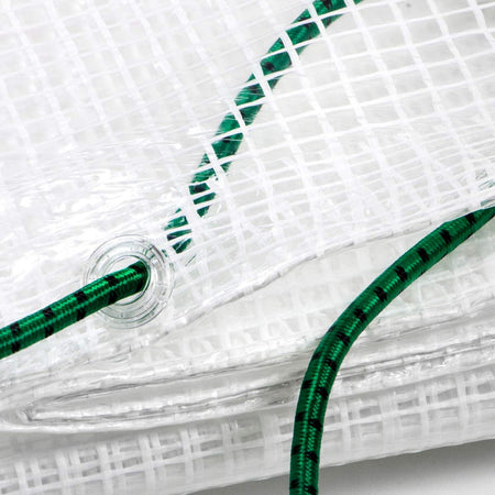 Telo occhiellato antistrappo impermeabile in polietilene Bianco da campeggio 160 gr