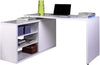 Scrivania angolare da ufficio e cameretta con cassettiera 150 cm Bianca Made in Italy