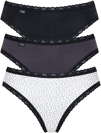 Sloggi Donna 24/7 Weekend Tai C3P 10198237 Confezione 3 Slip Tai S10 - Passarelli Biancheria