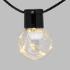 Catena solare 15 lampadine Ø 50 mm luce calda da esterno 6 mt
