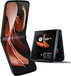 Motorola razr 2022 Smartphone (Flip-Phone, 6,7-/2,69-FHD+-Display, 50-MP-Kamera, 8/256 GB, 3500 mAh, Android 12), Satin Black, inkl. Schutzcover