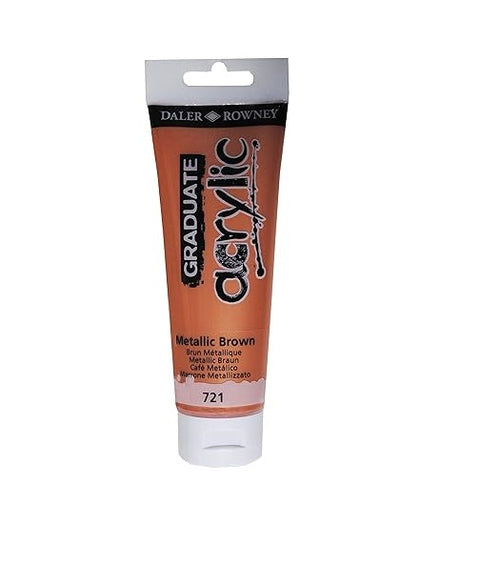 DALER ROWNEY - COLORE ACRILICO FINE GRADUATE METALLIC BROWN 120 ML