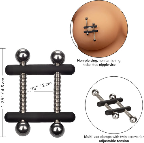 CalExotics Nipple Grips Morsetti per Capezzoli Regolabili Bondage BDSM