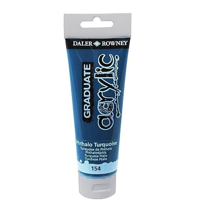 DALER ROWNEY - COLORE ACRILICO FINE GRADUATE PHTHALO TURQUOISE 120 ML