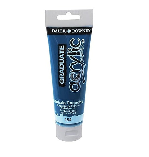 DALER ROWNEY - COLORE ACRILICO FINE GRADUATE PHTHALO TURQUOISE 120 ML