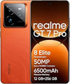 realme GT 7 Pro 5G Smartphone 12 + 256 GB, Snapdragon 8 Elite Chipset, AI Ultra-Clear Snap Camera, 120 W Supervooc Charge, 6500 mAh Titanium Battery, IP69, Underwater Unlock, Orange (no adapter)