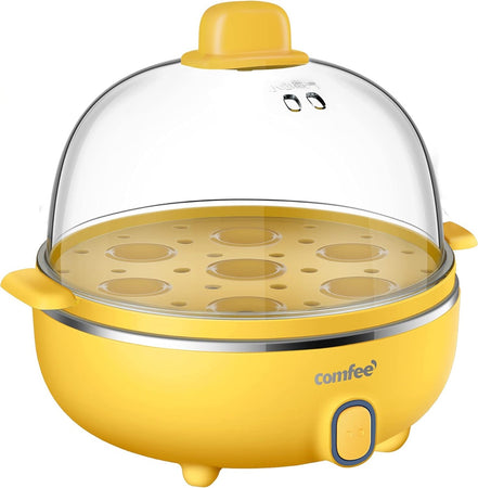 COMFEE' - CUOCIUOVA MZ-ZG16E101A2, 7 Uova, Capacità 0.3L, Giallo