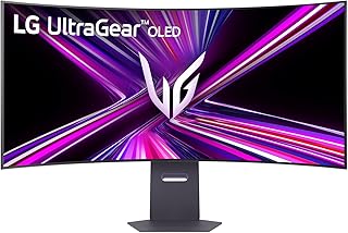 LG Ultragear 45GX950A-B OLED Gaming Monitor, 45", 5K2K, 165Hz/330Hz, 0.03ms, DisplayHDR400 True Black, G-SYNC, FreeSync Premium Pro, USB-C, DP 2.1, Curved 800R, Black