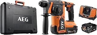 AEG - BBH18BL2-502C SDS+ 18V BRUSHLESS, 2.5 Joule EPTA 1500 rpm, 5000 rpm, Drilling Capacity 26 mm in Concrete, 2 Batt. Pro Lithium 5.0 Ah HD, Charger, in Case