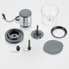 Severin Tritatutto da Cucina Elettrico, 1 Litro, 400W, 2 Velocità, Trita Ghiaccio, Disco Emulsionante, Inserto Pela Aglio, Ciotola in Vetro, BPA Free, 15,5 x 15,5 x 24,7 cm, Nero/Inox - KM 3867