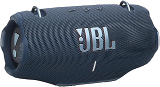 JBL Xtreme 4 Music Box in Blue - Portable Bluetooth Speaker Box with Deep Bass, AI Sound Boost and Built-in Power Bank - Waterproof and Dustproof without PD Adapter - 24 Runtime