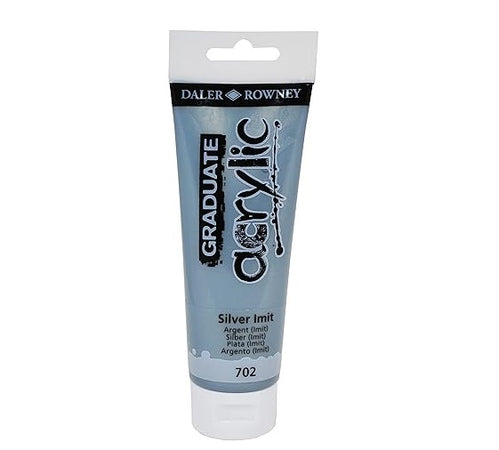 DALER ROWNEY - COLORE ACRILICO FINE GRADUATE SILVER IMIT 120 ML