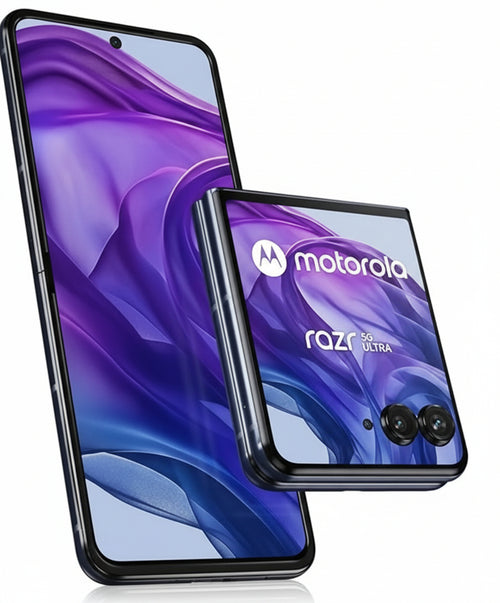 Motorola razr50 Ultra (6.9/4.0 FHD+ Display, 50MP Camera, 12/512GB, 4000mAh, Android 14) Midnight Blue + Premium Protective Cover [Amazon Exclusive]