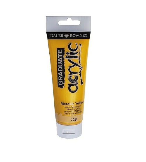 DALER ROWNEY - COLORE ACRILICO FINE GRADUATE METALLIC YELLOW 120 ML