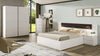 Armadio in legno con 2 ante scorrevoli bianco laccato h 220 cm Made in Italy