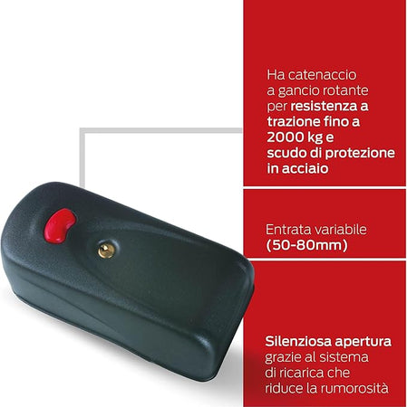 CISA - ELETTRIKA 1A731-00-0 ELETTROSERRATURA PER CANCELLO A BATTENTE REVERSIBILE DX-SX CON PULSANTE E CILINDRO