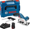 Bosch Professional, sega circolare a batteria GKS 12V-26, 2 batterie da 2,5Ah, 12V, diametro del foro della lama15mm, in L-Boxx