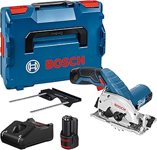 Bosch Professional, sega circolare a batteria GKS 12V-26, 2 batterie da 2,5Ah, 12V, diametro del foro della lama15mm, in L-Boxx