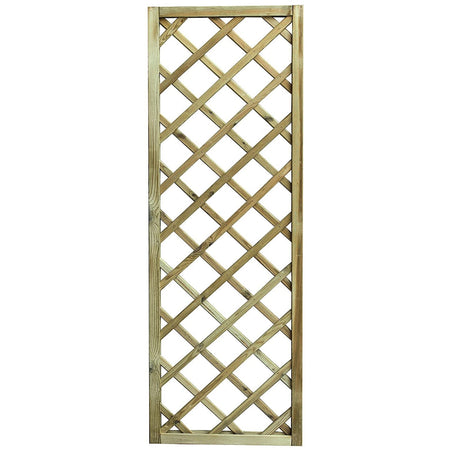 Pannello grigliato "Lasa" rettangolare in legno di pino naturale per recinzioni giardino e terrazzo