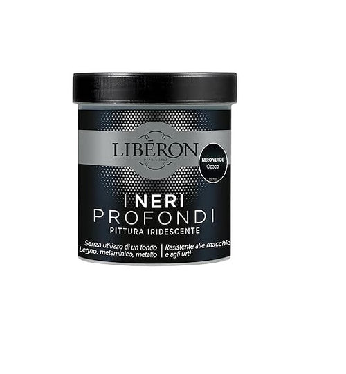LIBERON - PITTURA IRIDESCENTE I NERI PROFONDI NUOVO NERO VERDE OPACO 500ML