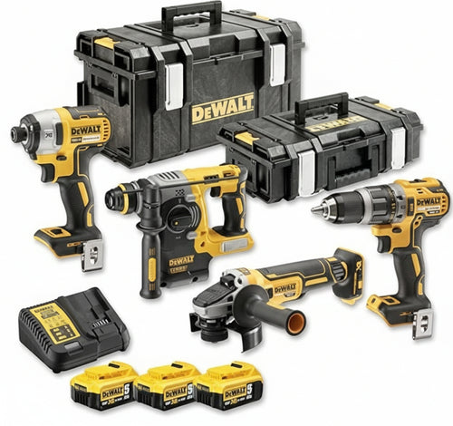 Kit 4 attrezzi senza spazzola, 18 V, nero/giallo