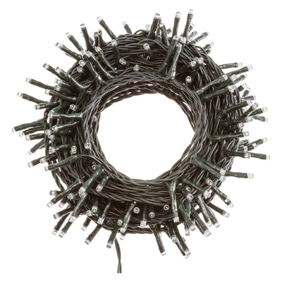 Catena luminosa 200 LED bianco 8 giochi di luce automatico decorazioni natalizie