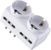 ELECTRALINE - ADATTATORE 2SCHUKO + 4BIV.10/16A