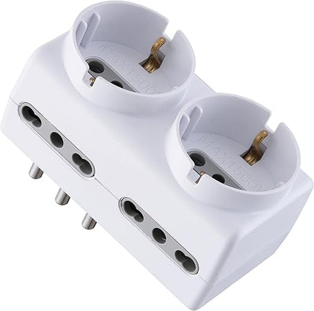 ELECTRALINE - ADATTATORE 2SCHUKO + 4BIV.10/16A