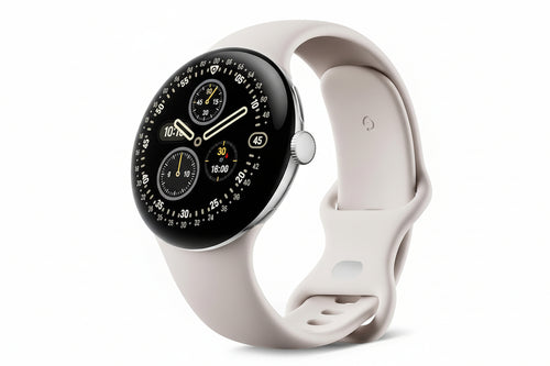 Google Pixel Watch 4 (45mm) - Android Smart Watch with Comprehensive Health and Fitness Tracking and Gemini Support - Polished Silver Aluminium Case - Porcelain Sports Band - LTE