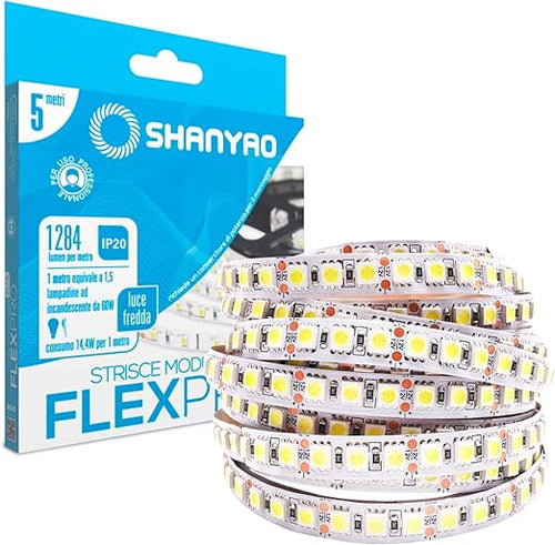 SHANYAO - ROLLA 5 MT STRIP LED 12V 14,4W L.F.