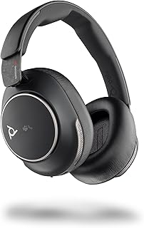 Poly Voyager Surround 80 UC Bluetooth Headset (Plantronics) Noise Cancelling Microphones for Clear Conversations - Adaptive ANC - Works with iPhone, Android, PC/Mac, Zoom, Microsoft Teams (Certified)