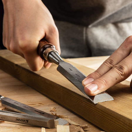 Kit da 6 pezzi di sgorbie per legno con manico in legno